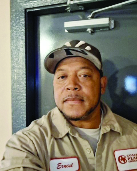Ernest Jones, professional driver for Coastal Plains Trucking, is pictured.