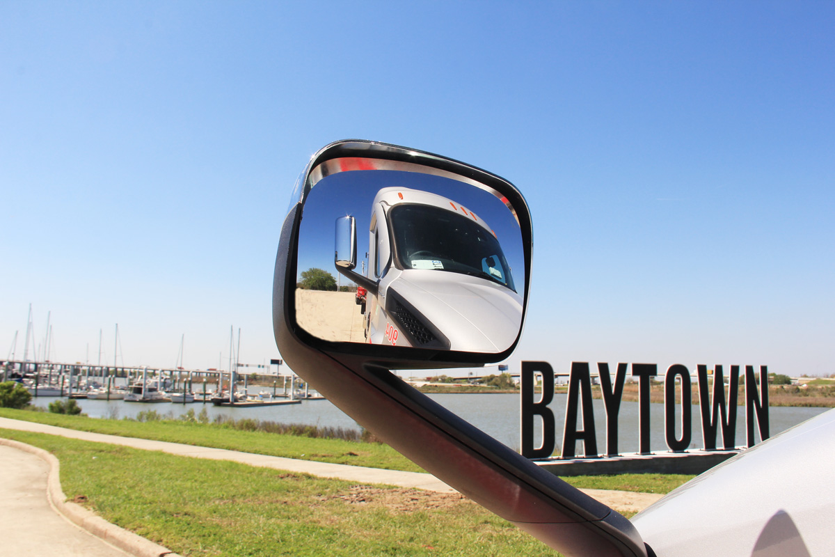 New Coastal Plains Trucking trucks are photographed in Baytown.
